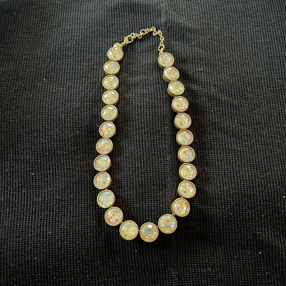 J Crew Brulee Iridescent Adjustable  Necklace